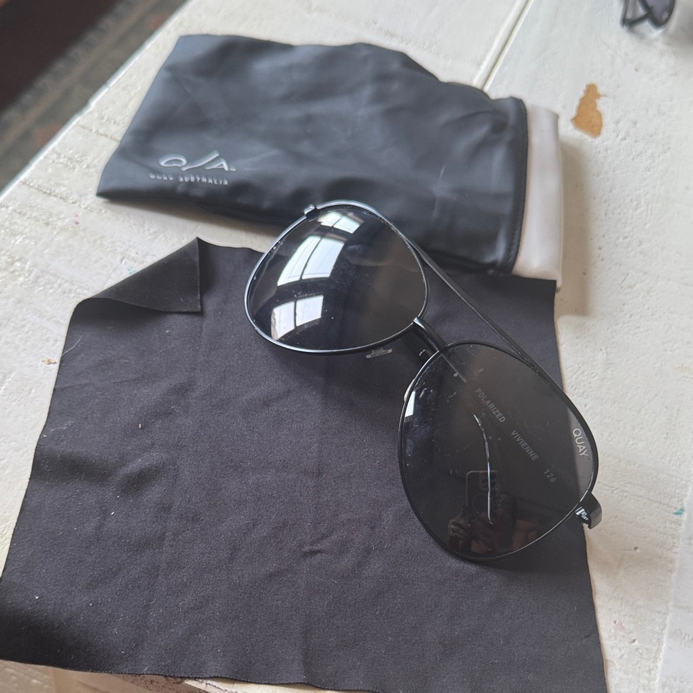 Quay Australia Sleek Black Sunglasses